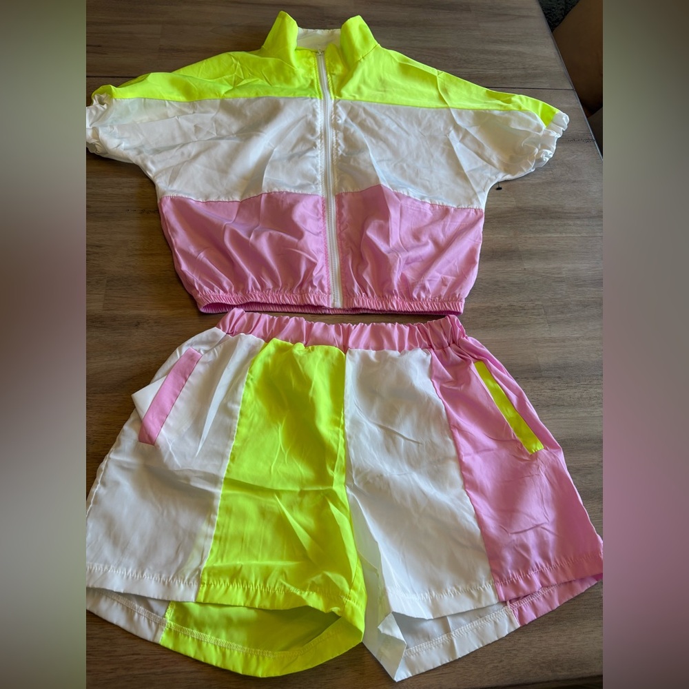 Shein Two Piece Color Block Windbreaker